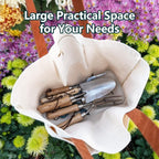 Berry&Bird Garden Tool Bag, Canvas Garden Tote With Pockets, Wear-Resistant Multi-Purpose Tool Storage Bag, Home Organizer Gardening Tool Kit for Indoor and Outdoor Gardening, 21.65" x 7.09" x 13.78"