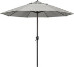 California Umbrella 9' Round Sunbrella Aluminum Outdoor Deck, Pool or Patio Umbrella, Crank Lift, Auto Tilt, Bronze Pole, Granite
