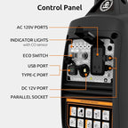 Portable Inverter Generator 2500W Gas Powered, Long Runtime Gas Generators for Home Use, Camping, Super Quiet Emergency Home Backup, with CO Sensor, EPA Compliant, Package of 2