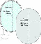 Winter Swimming Pool Cover for 10 ft x 15 ft Aboveground Oval Pool Size, Secure Choice Series, Solid Material, Color - Cobalt Blue, Pool Cover Choice 271015-4CHOICE
