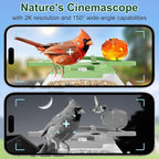 Smart Bird Feeder with Camera, AI Identify & Auto Capture, 2K HD Live Video Bird House with Camera, Instant Arrival Alerts, Cloud Storage Videos, Ideal Gift for Bird Lovers