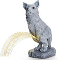 Garden Statues Dog Statue with Solar LED Light, Ideal Gifts for Friends or Family's Birthday, Outdoor Decorations for Yard