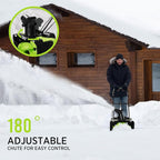 STEELITE Cordless Snow Blower & Snow Shovel Combo - 42V 20-Inch Snow Thrower (850 lbs/Minute) + 21V 12-Inch Snow Shovel (20-Ft Throwing Distance) - Includes 3 x 4.0Ah Batteries & Charger (2 Packages)
