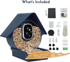 Birdkiss Smart Bird Feeder with Camera, Birds Watching Camera, Auto Capture Birds Videos & Motion Detection, AI Identify Species, Wireless Bird Feeders for Outdoors, Ideal Present for Mom