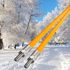 Snow Plow Blade Markers Guides Kit Orange 24''304 Stainless Steel Vertical Stud Mount Joint Never Break Never Rust High Visibility Fit for Boss Western plows and More (Orange)