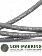 3/8" 4800PSI Pressure Washer Hose 200FT with Swivel Quick Connect for Cold/Hot Water Max 248°F, Kink Resistant Steel Wire Braided, Wear Resistant Power Washer Hose with M22 14mm Adapter