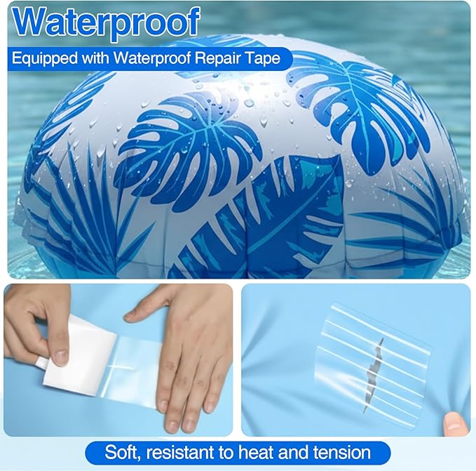 3pcs 4ft Pool Pillows for Above Ground Pools, Cover Balloon Winterizing Inflatable Air Pillow Float with Ropes PVC Ice Equalizer Closing Winter Swimming Ball Accessories