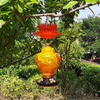 Ant Moat for Hummingbird Feeder - Freestyle 9 OZ Extra Large Capacity Insect Guard - Red Daisy Bowl & Dish