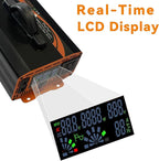 1000W Power Inverter 48V DC to 110V 120V AC Converter Pure Sine Wave LCD Display for RV Truck Camping Off Grid Home Solar with Handle