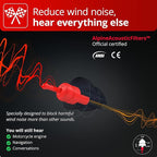 Alpine MotoSafe Race MotoGP™ - Motorcycle Ear Plugs for Wind Noise Reduction - 20dB - Ultra Soft Comfortable Motorcycle Hearing Protection - 1 Pair