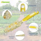 Yellow Garden Tools for Women, iHansee 10-Piece Garden Tools Set with Handbag, Gardening Hand Tool w/Non-Slip Ergonomic Handle, Floral Print Garden Supplies, Cute Gardening Gift for Mom Grandma