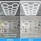 Modern Hexagon Led Garage Light: 720W 86400 Lumens, 6500K for Garage, Basement, Warehouse, Auto Beauty Shop, Car Detailing Shop