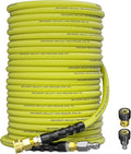 Pressure Washer Hose 125FT 3/8" for Cold and Hot Water 212°F, with Swivel Quick Connect, 4500PSI Kink Resistant Grade Steel Wire Braided, Power Washer Hose With 2pcs M22-14mm Adapter