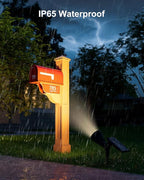 2 Pack Solar Spotlights Outdoor Waterproof for Flag, Tree, Statue, Wooden Sign, Plant Pot, Bright LED Outside Landscape Flood Lamp for Decoration Uplighting Yard, Garden, House, Walkway, Ground, Fence