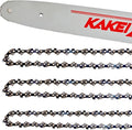 KAKEI 14 Inch Chainsaw Bar& Chain Combo 3/8" LP Pitch, .050" Gauge, 50 Drive Links (3 Chains+ 1 Bar)