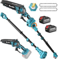 SEESII 2-in-1 Pole Saws for Tree Trimming: Electric Mini Chainsaw 6 Inch Cordless, 2 x 4000mAh Batteries Tree Pruner, Brushless Chain Saw with Extension Pole for Limb Branch Cutter,16Ft Reach
