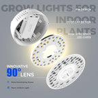 Barrina Orbgrow OG09 Puck Grow Light with Timer, 660nm Red LEDs 18W(2 x 9W, 270 Watt Equiv), Full Spectrum Plant Light for Indoor Plant, Magnetic & Linkable, 5 Levels Dimmable for Plant Shelf, 2 Packs