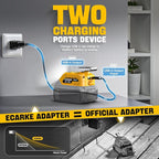 Ecarke Battery Charger Adapter Compatible with DeWALT 20V Battery: with USB Wall Charging Kit - 100W Bidirectional Portable Charger 20v for Battery Charge,Phone,Laptop Computer,Soldering Iron