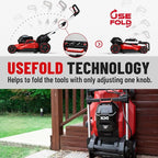 58V 21" Cordless Electric Lawn Mower - Self-Propelled, Brushless Motor, 3-in-1 (Mowing/Collecting/Mulching), 7 Cutting Heights, Foldable Handle, LED Light, 7.5Ah Battery + 8A Fast Charger Included