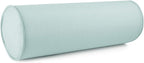 Austin Horn Classics Sunbrella Set of 2 Zippered Neck Bolster Pillow, Made with Sunbrella Fabric, Cylinder Pillows, for Couch & Bed, Decorative Round Throw Pillow, Back & Neck Support (Mist)