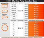 30000 BTU Swimming Pool Heat Pump Pool Heater Above Ground 8000 Gallon Heating Cooling Electric Pool Heater For Inground Pool WiFi Control Schedule 120V