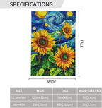 Sunflower Garden Flag Vertical Double Sided Outdoor Yard Flags 12.5x18 Inch Burlap Banners for House Lawn