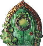 Miniature Fairy Door, Wooden Gnome Door for Trees Wall, Fairy Garden Outdoor Decor Accessories