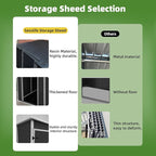 6x4.4FT Outdoor Storage Shed, Resin Shed with Reinforced Floor & Secure Door Lock, All-Weather Outdoor Shed for Gardening Tools, Bicycles, Patio Furniture, Lawn Mower (Dark Gray)