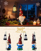 Garden Gnomes Outdoor Statue with Solar Lights,Solar Gnomes Decorations for Yard Outdoor gnome Decorations for Garden, Patio Gnome Gifts for Mom
