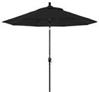 California Umbrella GSPT908302-5408 9' Round Aluminum Market, Crank Lift, Push Button Tilt, Black Pole, Sunbrella Patio Umbrella, 9-Feet