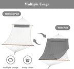 SUNCREAT 15 FT Hammocks for Outside, Two Person Hammock for Patio, Garden, Porch, Outdoor, Light Gray