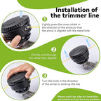 KAITAI Universal Weed Eater Head Replacement-Only Fit Left-Hand Thread,Easy Feed Trimmer Head Weed Wacker Head for Echo, Ego, Dewalt,Stihl,Ryobi, with 14ft 095" Trimmer Line,6 Adapts,Simple Tap & Go
