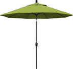 California Umbrella GSPT908302-5429 9' Round Aluminum Market, Crank Lift, Push Button Tilt, Black Pole, Sunbrella Macaw