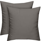 RSH DECOR: Square Throw Pillows Set of 2 | 17” x 17” | All-Weather Spun Fabric | Water and Fade-Resistant | Outdoor Accent Pillows for Patio Furniture | Charcoal Grey (Gray)