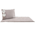 SAUNASOFA™ Sauna Mat & Pillow Set – 2 Person Sauna seat Cushion with Pillow – Luxury Sauna Gift for Infrared or Finnish Sauna in Taupe