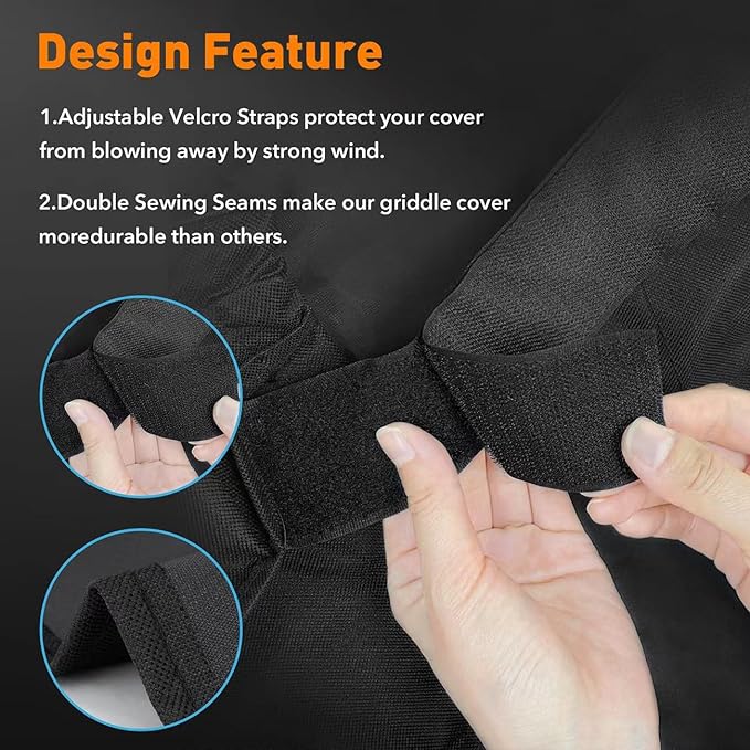 Heavy Duty Waterproof Grill Cover Compatible with Traeger Pro 22 & 575 Series and Traeger Pro 34 & 780 Series Wood Pellet Grill and Smoker, Texas and More, Full Length Barbecue Grill Cover, Black