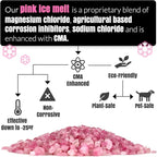 Peach Country Pink Ice Melt -25°F Effective, Eco-Friendly De-Icer, Fast-Acting Granules for Driveways, Walkways & Entryways, 8 lb Pail