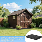 Outdoor Storage Shed Mat, 3 x 2.5 FT Garage Floor Mats with Reusable, Washable, Non Slip, Durable for Protects Garage Floors/Driveways/Entrance Doors/Deck [Gray]