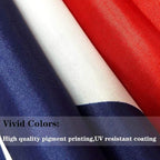 Jayus Double Sided Texas State Flag 3x5 FT Outdoor- 220D Heavy Duty Republic of Texas Flags Banners- Vivid Colors UV Resistant TX Flags with 2 Brass Grommets