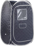 Portable Sauna Tent, Foldable One Person Full Body Spa for Detox Therapy Without Steamer - BlackG
