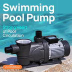 In/Above Ground Pool Pump, Self Primming High Flow (Single Speed, 1.5HP, 7350 GPH, 115V)
