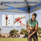 CROWN SHADES Gazebo 10x10, Pop Up Gazebo with Mosquito Netting, Screen Tent with 4 Ropes, 8 Stakes, 4 Sandbags and Wheeled Storage Bag, Canopy for Patio & Backyard, Coffee