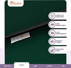 Midtown Umbrellas Sunbrella Umbrella 9 Feet Outdoor Umbrella With Forest Green Acrylic Fabric - Auto-Tilt Aluminum Frame Patio Umbrella For Backyard, Deck, Garden, Pool - Black Pole