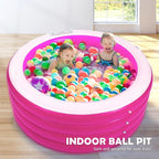 Biange Blow Up Pool, 72" X 30" Deep Round Inflatable Swimming Adult Pool, Backyard Inflatable Pool for Kids Swimming, Pink
