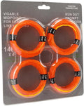 4-Pack 095 Trimmer Line Heavy Duty, Professional Twisted Weed Wacker String for Gas and Electric Grass Trimmer and Brushcutters, Pre-Cut Dual Color 3-section Fast-positioning Twisted Trimmer Line 14FT