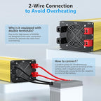 XWJNE 4000W Pure Sine Wave Power Inverter 12V DC to 120V AC Converter with LED Display and Remote Controller for Home, RV, Truck, Off-Grid Solar Power