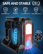 350W Power Inverter for Craftsman 20v V20 Battery, 4-Ports DC 20V to AC 110-120V Pure Sine Wave Battery Inverter with 3 USB-A Port, 1 USB-C Port,300lm LED Light for Camping Travel Emergency(Tool Only)