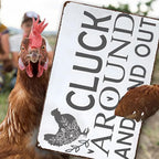 Funny Chicken Gifts Chicken Tin Sign for Home Farm Chicken Coop Farmhouse Kitchen Garden Decor 8 X 12 Inch (3021)