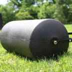 Brinly PRC-241BH-A 270 lb. Combination Push/Tow Poly Lawn Roller with Easy-Turn Tethered Plug, 18 by 24"