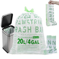 OKKEAI 4 Gallon Green Drawstring Trash Bags, Printed Unscented Heavy Duty Small Garbage Liners for Kitchen & Bathroom – 90 Count Leak-Proof